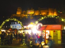 There is no better backdrop for a Christmas market then the historical Heidelberg Castle!