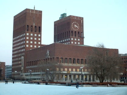 The City Hall of Oslo (close to Aker Brygge and Akershus Festning).